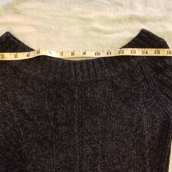 Express Dark Blue “Wide Neck” Sweater - Picture 3 of 9